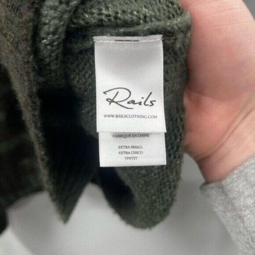 RAILS Perci Camo Wool-Alpaca Long Sleeve Crew Neck Sweater XS - Picture 8 of 10